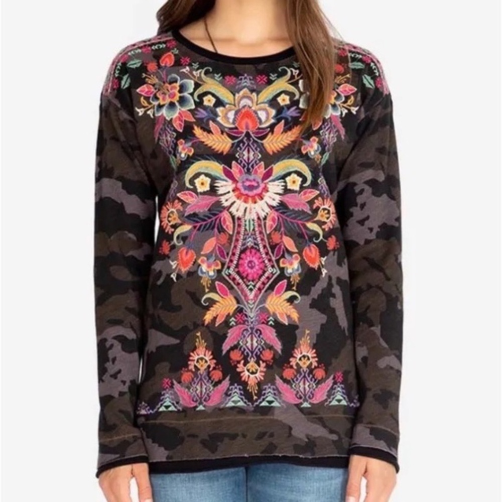 Johnny Was Iota Camo Embroidered Top – Like New – Stunning Detail - Picture 11 of 11